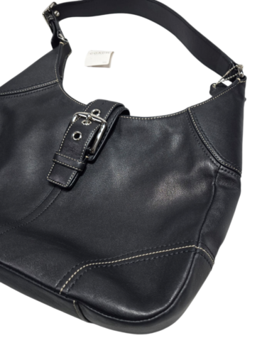 Coach Hamilton Leather Buckle Hobo Shoulder Handbag Purse Black G0820-F12601 NWT - Picture 3 of 15