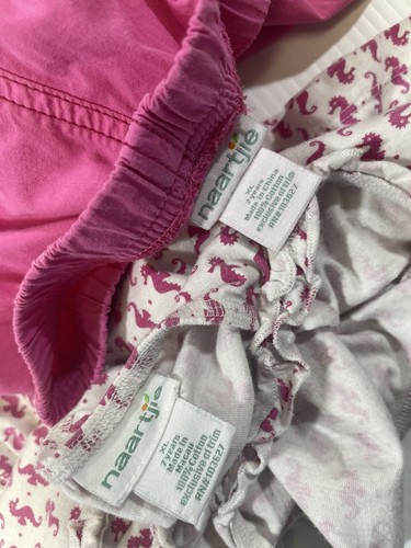 Naartjie Girls Cotton Pink Seahorse Tank Top Crop Pant Head Scarf 3Pc Set Size 7 - Picture 11 of 13