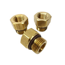 (3) TRP  FG90011 Brass Fitting M27-2.0 Male  X M20-1.5  Female