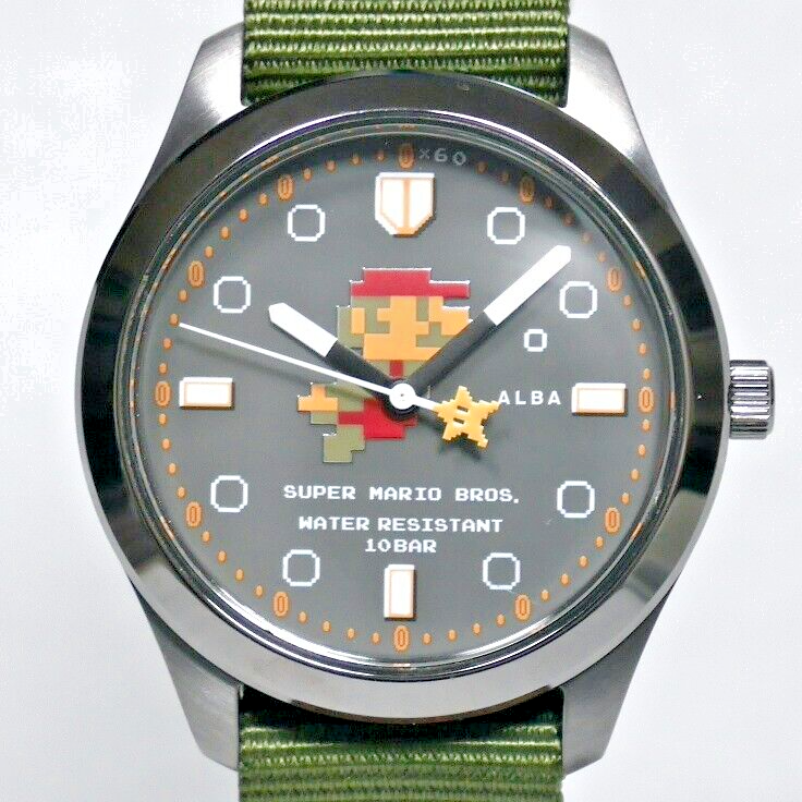 SEIKO ALBA Nintendo SUPER MARIO Watch ACCK424 Gray Dial