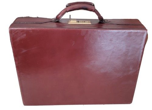 Vintage Hartmann Rich Burgund Echt Gürtel Leder Aktentasche Kombinationsschloss 18" - Bild 1 von 18