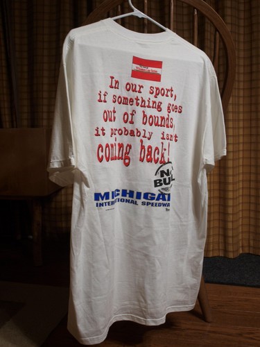 1996 Michigan International Speedway Miller 400 Racing Winston Cup T-shirt XL VG - Picture 2 of 5
