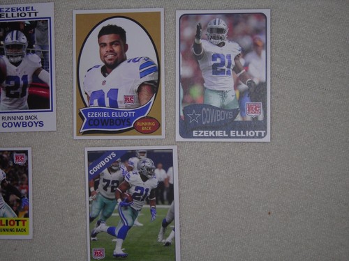 2016 Leaf White EZEKIEL ELLIOTT RC & Retro RC Card lot 9 Dallas Cowboys card - Picture 4 of 6
