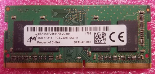 Micron MTA4ATF25664HZ-2G3B1 2GB 1RX16 PC4-2400T SODIMM Laptop RAM Memory DDR4 - Picture 1 of 2