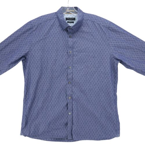 Camisa TED BAKER Azul Cambray Manga Larga Con Botones Iridiscente Talla M/L - Imagen 3 de 10