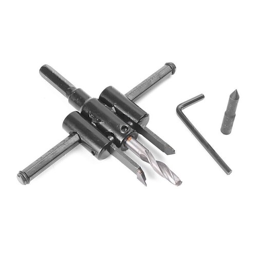 Einstellbare Metall Holz Kreis Lochsäge Bohrer Cutter Kit DIY 30mm-120mm - Bild 3 von 8