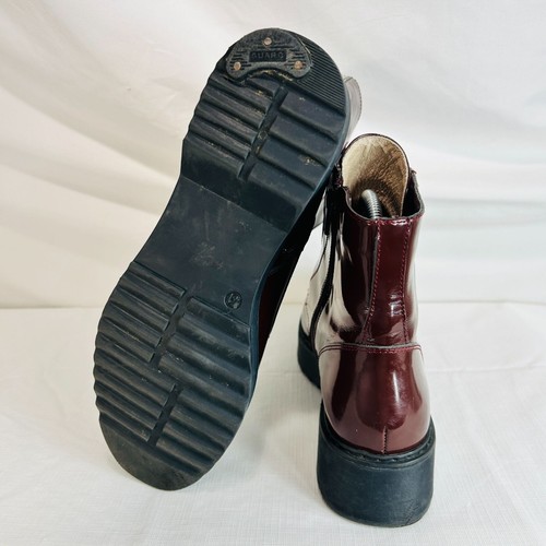 Mellow Yellow Women's Red Combat Boots Lace Up Ankle US Size 10.5 - Bild 8 von 12