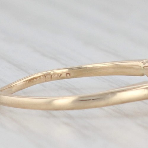 0.41ctw Ruby Diamond Ring 14k Yellow Gold Stackable Size 7.75 - Picture 6 of 8