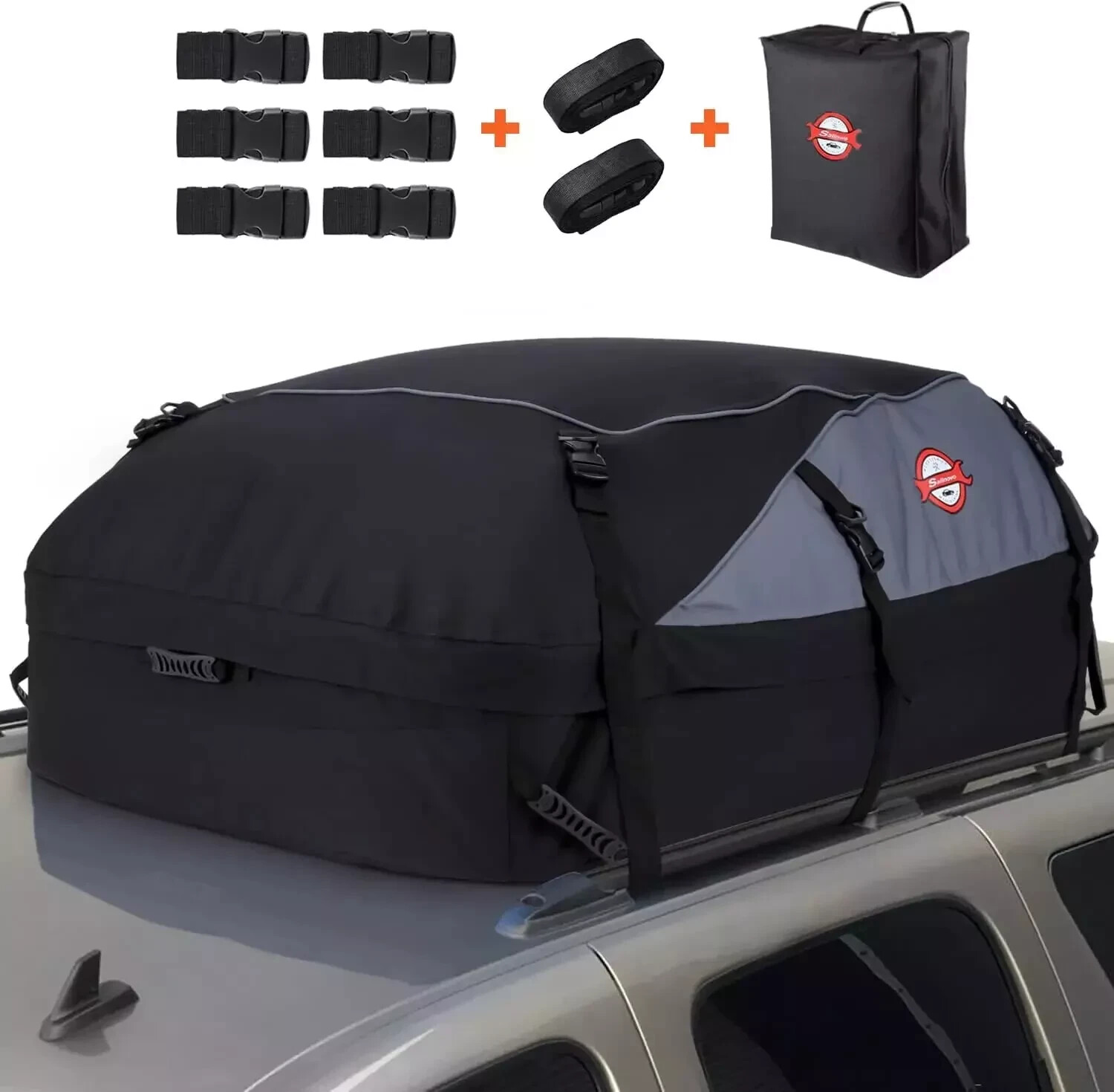 Sailnovo 15 Cu Ft Waterproof Roof Box