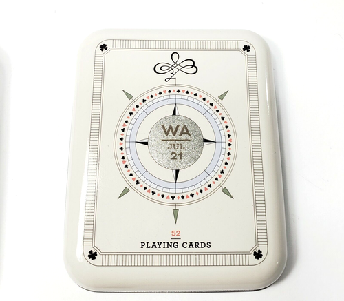 Marlboro Birthday Playing Cards In Tin Case Compass Factory Sealed WA July 21 - Picture 3 of 5