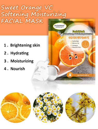 Facial Masks Sheet Vitamin C,Honey, Aloe Vera,Milk, Cucumber Moisturizing Mask - Picture 14 of 22