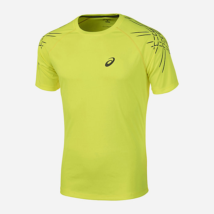 asics yellow t shirt