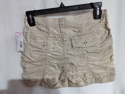 Vanilla Star Jeans Girl's (Kid) Beige Rouched Midi Shorts - Size 12 - NWT - Picture 2 of 2