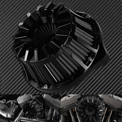 Black Inverted Air Cleaner Intake Filter Fit For Harley Softail 16-17 FLHTCU 08