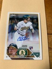 2023 TOPPS CHROME ROOKIE AUTO CAL STEVENSON A'S