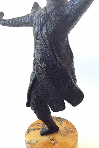 Antigua estatua de bronce del sudeste asiático de Tailandia bailarina de la corte escultura tailandesa - Imagen 9 de 12