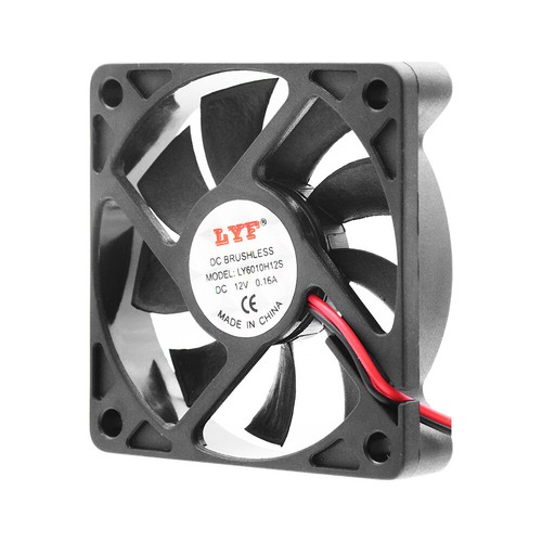 60 x 60 x 10mm 12V DC Cooling Fan Computer PC Case CPU Cooler Case Fan 2 Pins 1 - Picture 8 of 8
