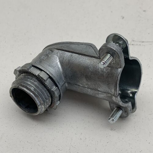 (25-Pack) 1/2" Flex Flexible Metal Conduit FMC Angle Box Connector 90-Degree - Picture 4 of 12