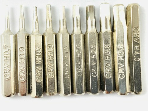 Hex Bit Set H0.7,H0.9,H1.0 H1.3,H1.5,H2.0,H2.5,H3.0,H3.5,H4.0 4mm bits torx 10PC - Picture 8 of 8