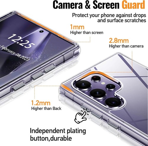 Clear Case For Samsung Galaxy S25 S24 S23 S22 S21 S20 FE Plus Ultra Phone Cover - Picture 7 of 11