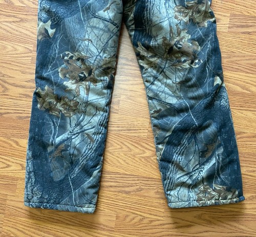 Duxbak Real Tree Camouflage Overalls Adult Medium Green Quilt Lined USA Vintage - Picture 9 of 15