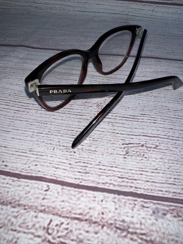 Prada Eyeglasses Frames  VPR 14R TWC-101 Brown Tortoise 52-16-140 Italy - Picture 14 of 14