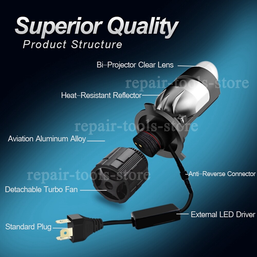 Mini Hyperboloid H4 Laser Bi LED Projector Lens Motor&Car Headlight ...