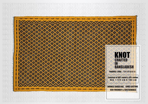 Handmade Knot Craft Area Rug - Unique, Durable, and Artisan-Crafted Floor Decor - Picture 3 of 5