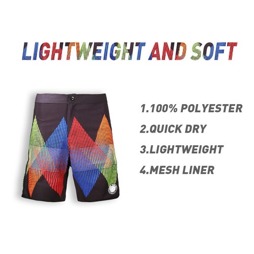 BEAUTIFUL GIANT Men's Swim Trunks Shorts Striped Stretch Vacation Beach Leisure - Picture 14 of 53