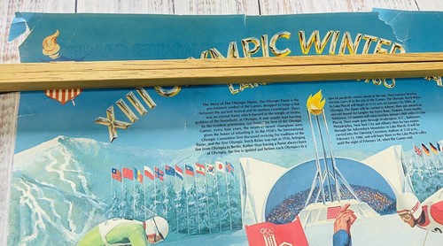Vintage 1980 Olympic Winter Games XIII Poster Schlitz Brewing Lake Placid NY - Picture 7 of 9