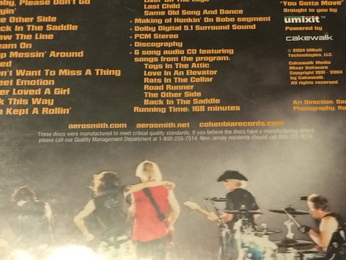 Aerosmith You Gotta Move Live DVD VIDEO Dolby Digital w/ CD (Parental Advisory) - Picture 8 of 12