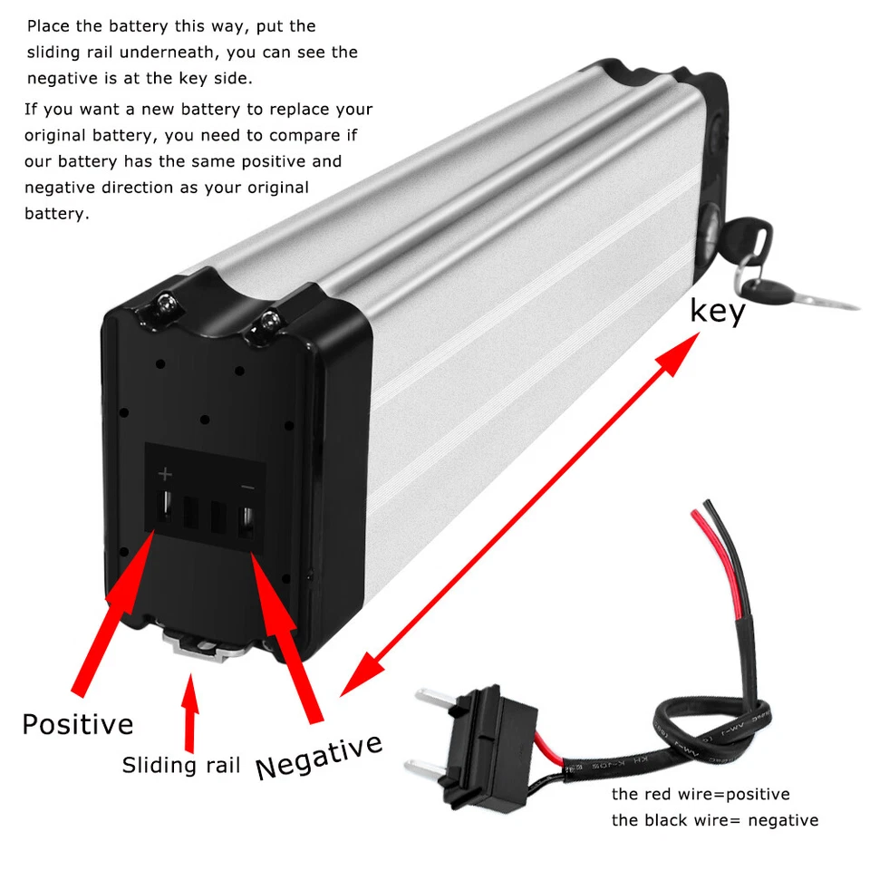 48V 36V 10ah 13AH 15AH For Bicycle Silverfish E-Bike Battery SSE-014 2 pins - Image 3 of 4