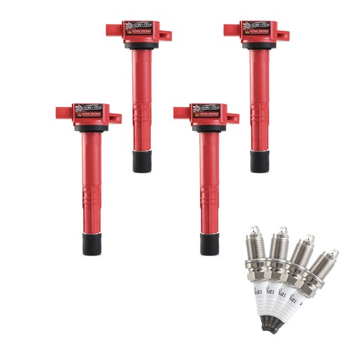 4 Ignition Coil & 4 Spark Plugs For 2003-2011 Honda Civic Element CR-V UF311 - Picture 3 of 14
