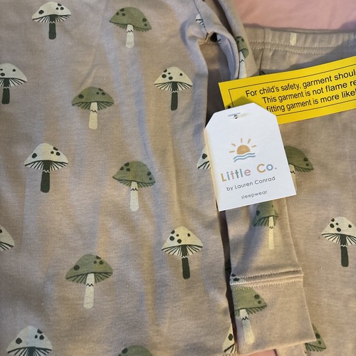 Little&co. 2piece Long Sleeve Pajama Set With Mushrooms On It Light Lavender (BC - Picture 2 of 4