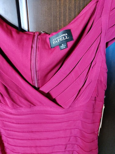 adrianna papell Magenta Himbeere Bleistift Lagenlook Kleid 8 - Bild 2 von 6