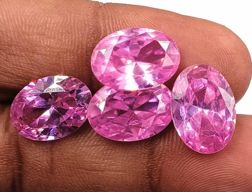 Lote de 4 zafiros rosas naturales bonito lote 14x10 mm corte ovalado lote mejor oferta - Imagen 8 de 12