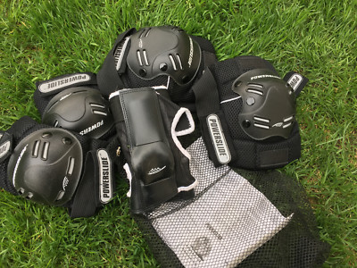 Powerslides Inline-Skate Set Knieschoner Ellbogenschoner Handschoner Size S