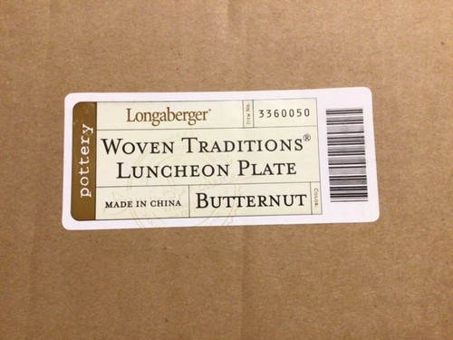 Longaberger Woven Traditions BUTTERNUT YELLOW 9” Luncheon Plate (1) NIB! #BS-1 - Picture 10 of 11