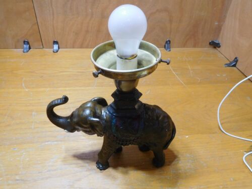 Antique Elephant Lamp ~ Original Paint ~ End of Day Shade Shade #3927 - Picture 8 of 10