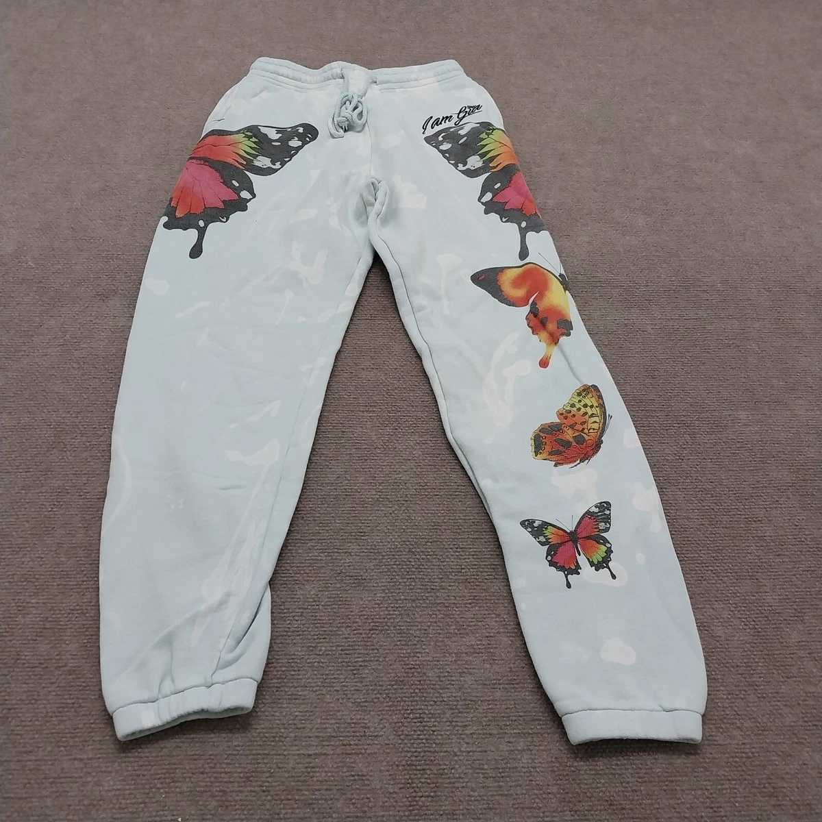 Blue butterfly sweatpants new arrivals