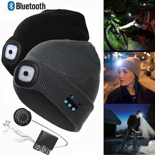 Winter Musik Mütze Wireless Bluetooth Smart Cap Kopfhörer Sport Headset Freisprecheinrichtung - Bild 3 von 17