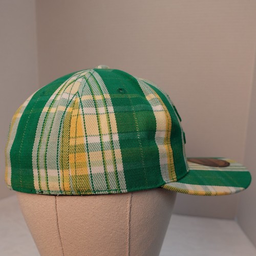 Gorra Leader Sports bordada LA ajustada verde amarilla a cuadros talla grande - Imagen 4 de 10