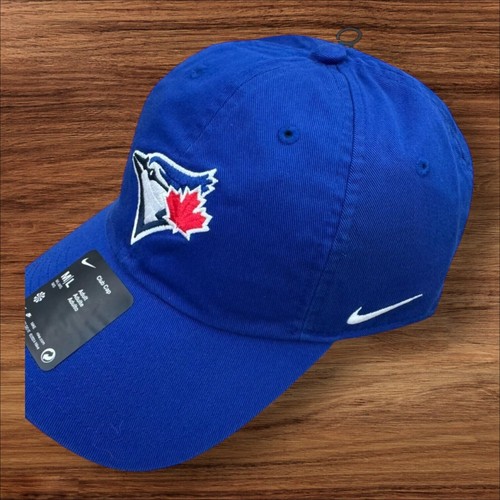 Toronto Blue Jays Nike Club Cap Royal Team Logo M/L Strapback White Swoosh Hat - Picture 4 of 9