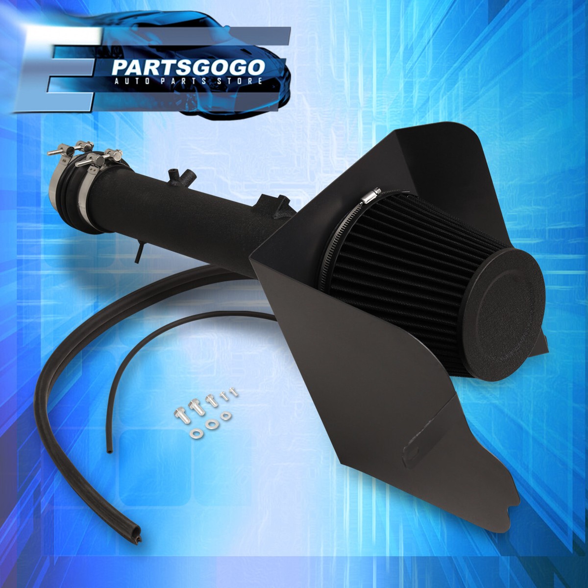 For 05-11 Toyota Tacoma 4.0L V6 Black Piping Cold Air Intake Filter Heat  Shield | eBay