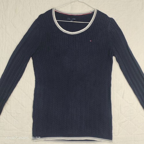 Tommy Hilfiger Damen Pullover Pulli Rundhals Blau Größe M - Bild 7 von 17