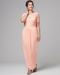 plus size peach maxi dress