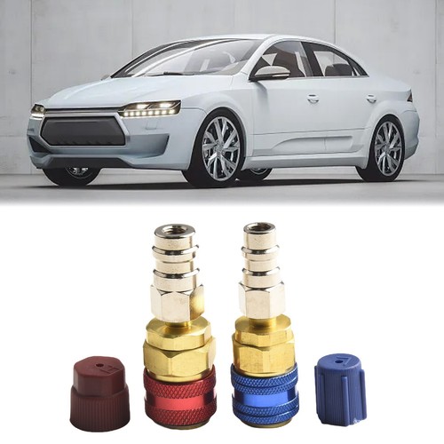 2 STCK. Auto Klimaanlage R134A Schnellkupplung Adapter Verlängerung für Nieder - Picture 3 of 24