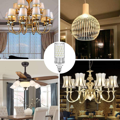 TSOCO E12 LED Bulbs,12W LED Chandelier Light Bulbs,100 Watt Equivalent,6000K Day - Picture 6 of 12