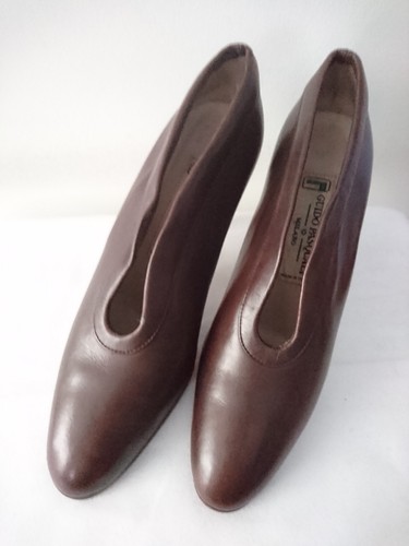 Escarpins Montants "Marron" années 1980 - GUIDO PASQUALI - T. 38 - Picture 3 of 6