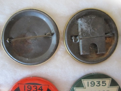 Org. Juego completo de botones de licencia de pesca Pennsylvania 1923-1959 estuche de 44 pines - Imagen 14 de 24